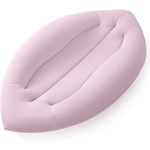 Baby Lounger for Newborn: Skin-Friendly & Breathable for 0-12 Months Infant Tummy Time Playtime & Diaper Changes - Portable & Lightweight Cushion for New Parents (Pink)