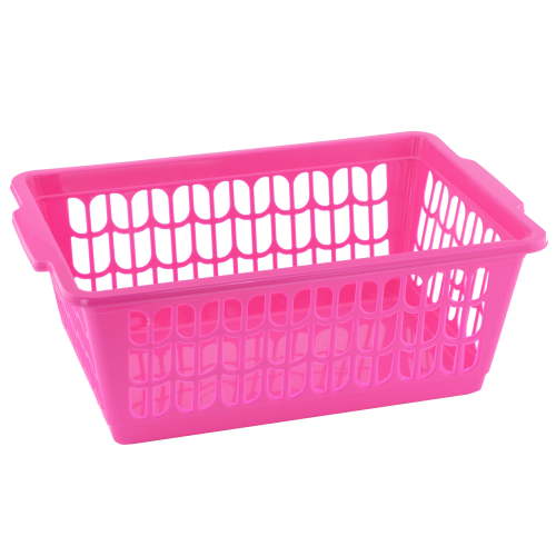 YBM Home Plastic Storage Basket Bin and Drawer Organizer, 11.5 x 8 Pink