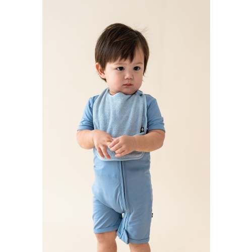 Terry Pocket Bib in Fog