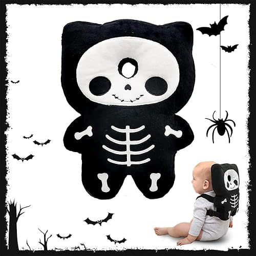Halloween Baby Head Protector Backpack for Falling Crawling and Walking Toddler Essentials Infant Toys Helmets Baby Lover Halloween Gifts for 0.5-3 Years 6-12 Months