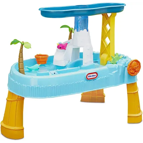 Little Tikes Kids Waterfall Island Water Activity Play Table Set with Accessories, Outdoor, for Boys and Girls Ages 2-5 Years