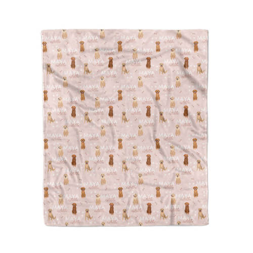 Personalized Kids Blanket | Golden Retriever
