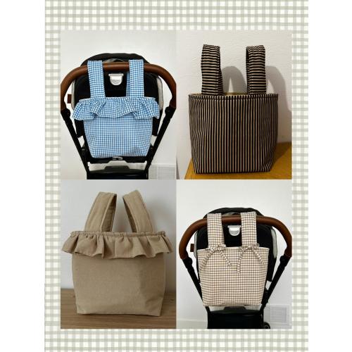 Custom Stroller Bag, Ruffle Bag, Snap-On Caddy, MESSAGE BEFORE ORDERING!