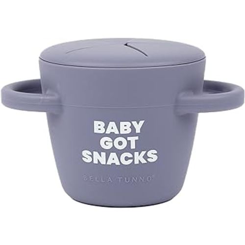 Bella Tunno Happy Snacker – Spill Proof Snack Cups for Toddlers and Babies, Snack Containers Made from Silicone BPA Free, Soft Opening & Removable Lid (Baby Got Snacks)