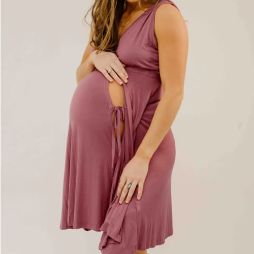 Juliet Labor & Postpartum Gown in Dusty Rose-Limited Time – Lila