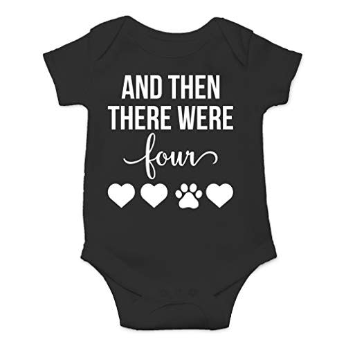 AW Fashions And Then There Were Four Baby Bodysuit Cute Newborn Boy Outfit Funny Baby Romper Girl Clothes