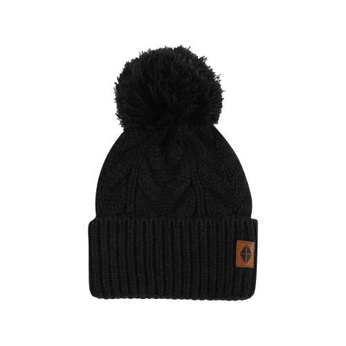 Chunky Cable Knit Beanie in Midnight