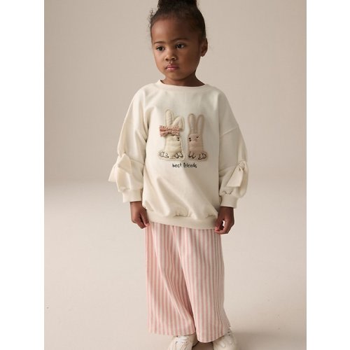 NEXT Toddler Sweatshirt & Striped Trousers Set