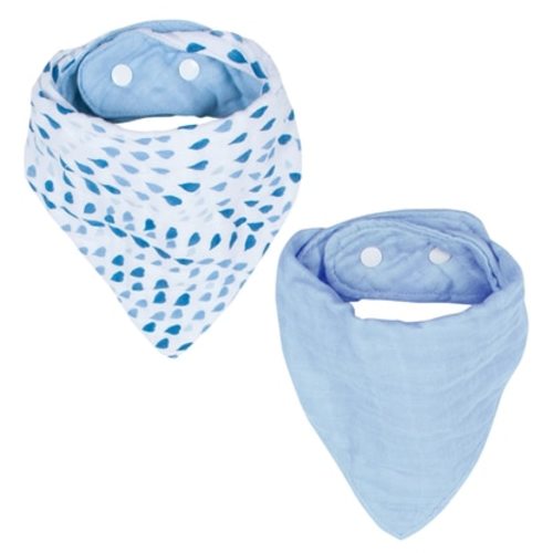 Muslin Bandana Bib Set, Serenity/Sky