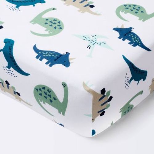 Fitted Crib Sheet Dinos Cool - Cloud Island™ - Blue/Green