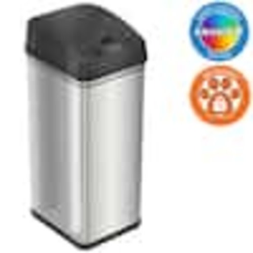 iTouchless 13 Gal Trash Can with Sensor Lid, Odor Filter and Pet-Proof Lid Lock