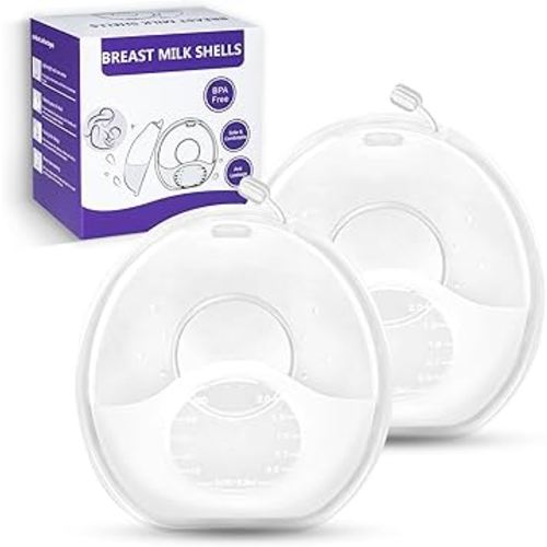 Breast Milk Collector, Milk Collectors for Breastfeeding, Reusable Breast Milk Shells, Catcher Protect Sore Nipples for Breastfeeding,Made from BPA-Free and Food-Safe Silicone(2.03oz,2 Counts)