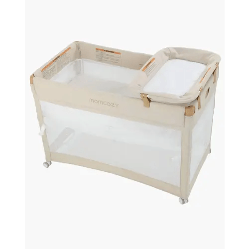 One-Click Foldable Baby Playard with Bassinet | Momcozy
