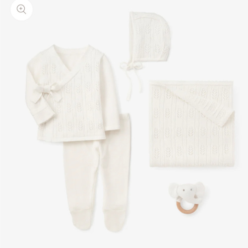 White Baby Layette Gift Set w. Box