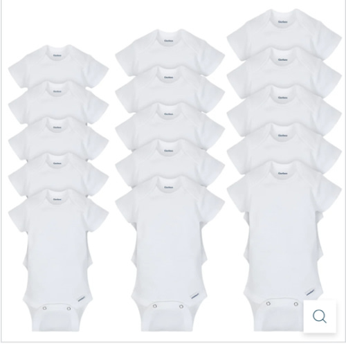 Grow-With-Me White Onesies® Bodysuits 15-Pack | Gerber Childrenswear