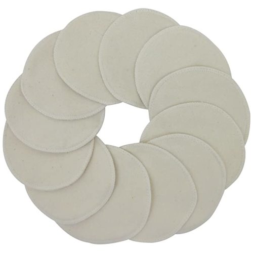 TL Care Twin Pack Nursing Pads Made with Organic Cotton, Natural Color, 12 Count