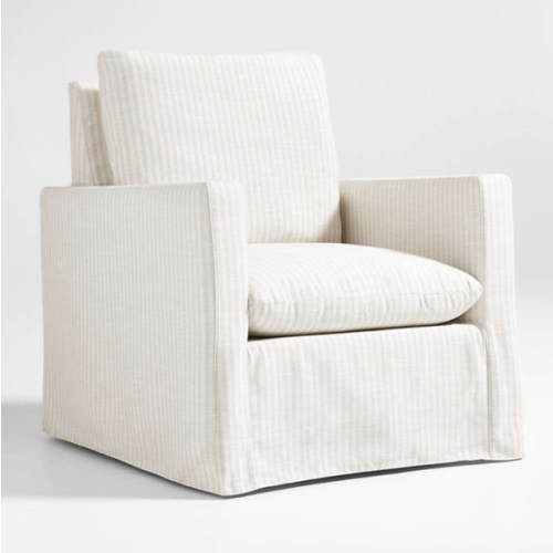 Ever Slipcovered Striped Nursery Glider Chair by Leanne Ford