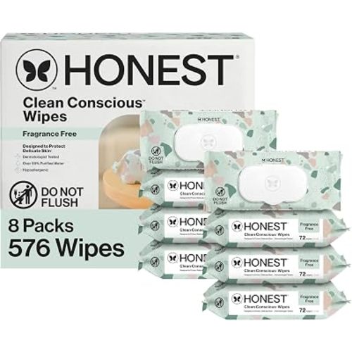 The Honest Company Multi-Use Baby Wipes, Geo Mood, Unscented, 576 Count