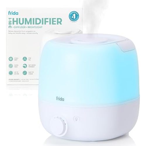 Frida Baby 3-in-1 Cool Mist Humidifier for Large Rooms & Bedroom, Diffuser