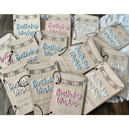 Personalized Birthday Card Holder, Card Organizer, Kids Birthday Keepsake, First Birthday Gift
