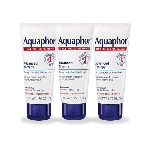 Aquaphor Healing Ointment - Travel Size Protectant for Cracked Skin - Dry Hands, Heels, Elbows, Lips, Packaging May Vary, 1.75 Ounce (Pack of 3)