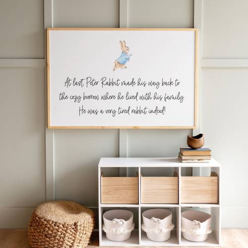 Peter Rabbit Nursery Sign | A Very Tired Peter Rabbit Quote | Peter Rabbit Wall Decor | 330