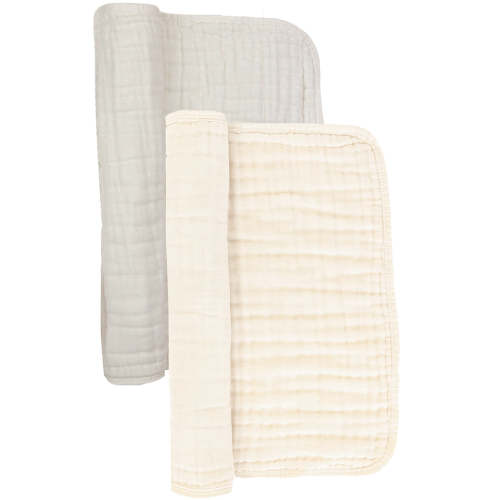 Cloud Muslin™ Burp Cloth 2 Pack - Cream + Grey
