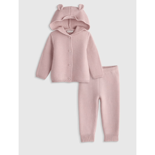 100% Organic Cotton Sweater Set - PINK