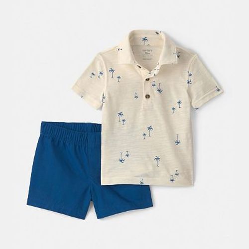Baby Boy Carter's 2-Piece Palm Tree Polo & Short Set