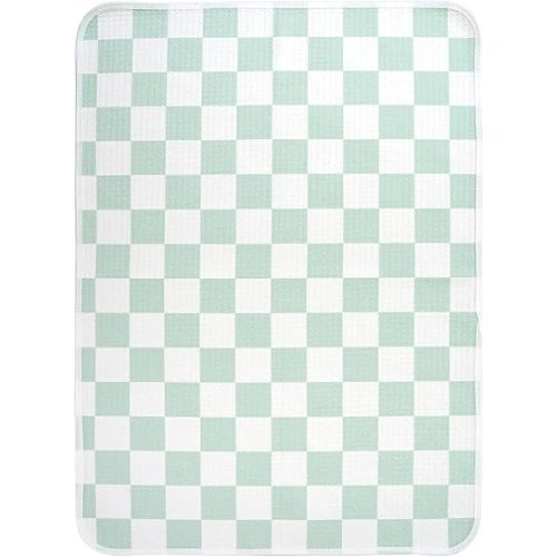 haakaa Waterproof Changing Pad Liners, 100% Cotton, Soft & Breathable (1pc, 19.5" x 27.5" Checkered Days)
