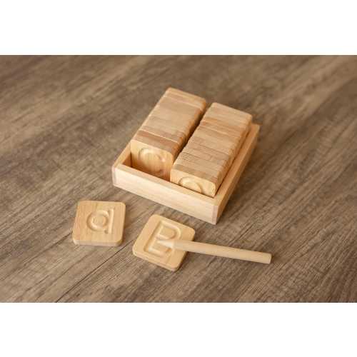 Wooden Alphabet ABC Tracing Cards Set with Stylus for toddlers, Reversible Uppercase & Lowercase Montessori Waldorf Homeschooling
