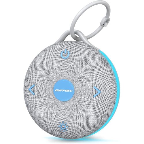 Portable White Noise Sound Machine for Baby Sleeping - 17 Soothing Sounds | 8 Night Light | USB Rechargeable | Compact Size for Nursery & Travel & On The Go - BUFFBEE Allay