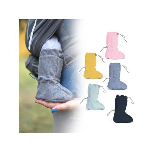 Fun2bemum 0-1 year Babywearing softshell boots, stay-put booties, carrier footwear, sling shoes, lined with polar fleece