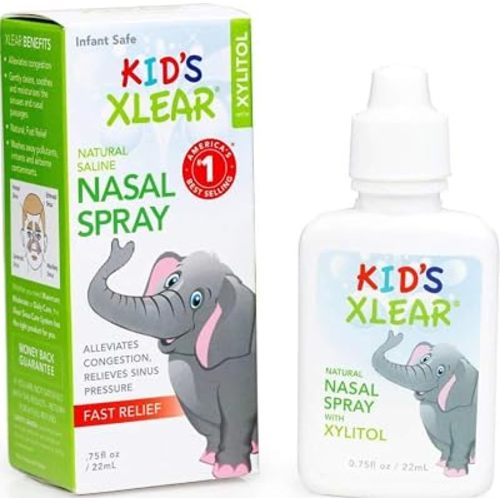 Xlear Natural Xylitol Saline Nasal Spray for Kids - Daily Decongestant, Nose Moisturizer, 0.75 fl oz (Pack of 1)
