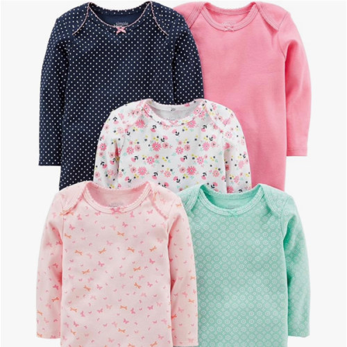 Simple Joys by Carter's Baby Girls 5-pack Long-sleeve Bodysuit