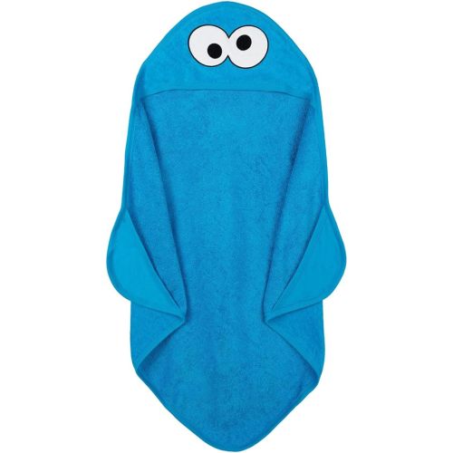 Sesame Street Baby Boy or Girl Embroidered Graphic Hooded Bath Wrap Cookie Monster Blue OS