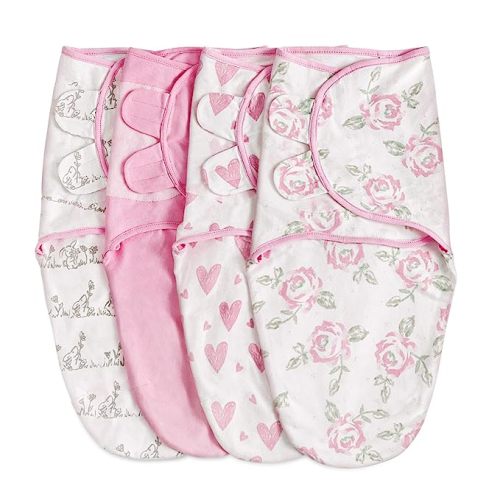 Organic Baby Swaddle Sleep Sacks, 4-Pack Swaddles for Newborns Baby Essentials, Infant 0-3 Months, 100% Cotton Soft & Snug Adjustable Wrap Nursery Swaddling Blankets Improves Sleep