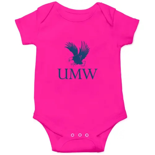 University of Mary Washington eagle Onesies Kids's Short Sleeve Onesie 12M Hot Pink sold by LakeFlower | SKU 320364472 | Printerval