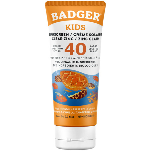 Badger Kids Clear Zinc Sunscreen SPF 40