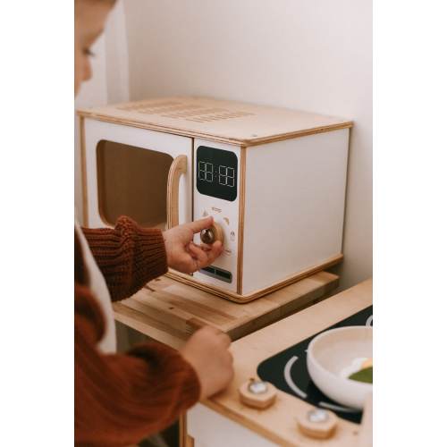 Pretend Play Toy Microwave Oven Wooden Toys, 2nd, 3rd, 4th Birthday Gift, Montessori Toys For Kids, Toddler Girl Gift, Unique Children's Toy