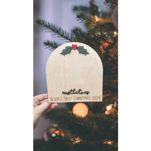 Mistletoes Baby Footprint Mistletoe Craft Baby's First Christmas Craft My First Christmas Activity Baby Footprint Decor Personalized 2025