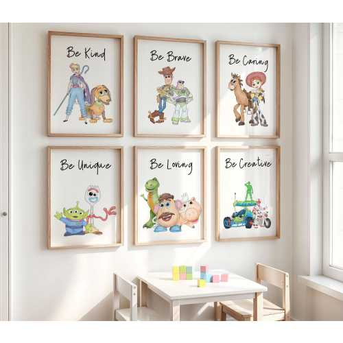 Toy Affirmation Prints: Set of 6 Kids Room Posters (Digital Download)