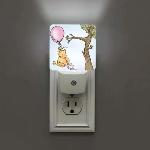 Classic Winnie the Pooh Pink Balloon LED Night Light