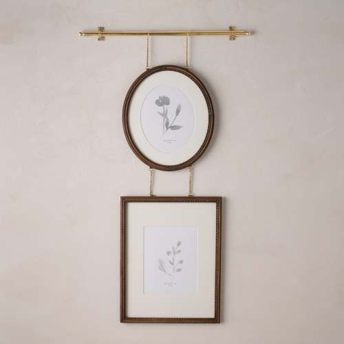 Colleen Wood and Brass Rail Multi Picture Frame – Magnolia