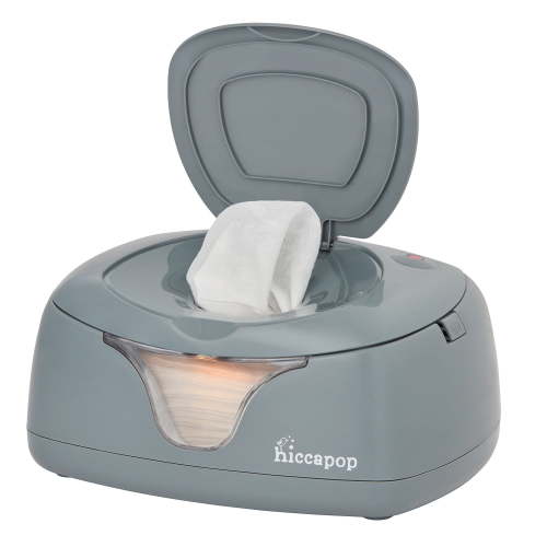 Hiccapop Baby Wipe Warmer and Wet Wipes Dispenser with Changing Light, Gray