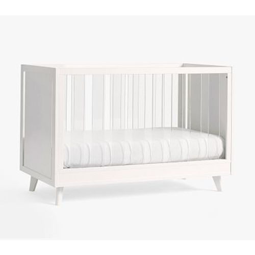 Sloan Acrylic Convertible Crib, Simply White, UPS