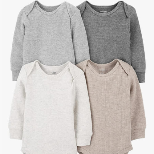 Simple Joys by Carter's Baby 4-Pack Long-Sleeve Thermal Bodysuit