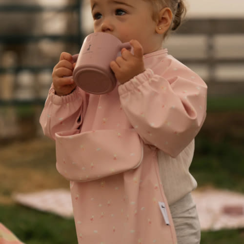 Long-sleeved bib with integrated pocket