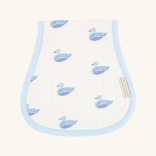 Oopsie Daisy Burp Cloth - Merrimack Quack Quacks with Buckhead Blue