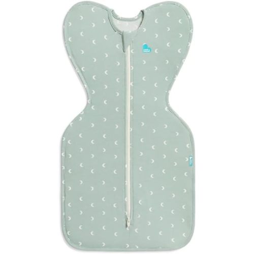 Love to Dream Swaddle Up Original, Arms Up Position, Light and Ultra Breathable Cotton - Wearable Blanket - 1.0 TOG - (20-24°C) Ideal for Moderate Temps, Medium 13-19lbs, Moon Olive